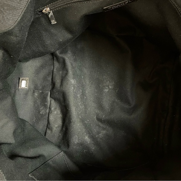 Chanel Double Face Deauville Tote Fringe Black Silver - Picture 2 of 6